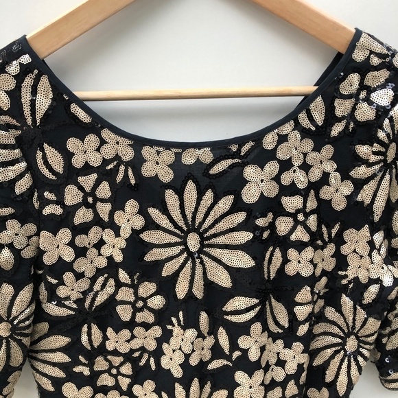 LOUCHE Gold Sequin Mini Dress - Picture 4 of 11